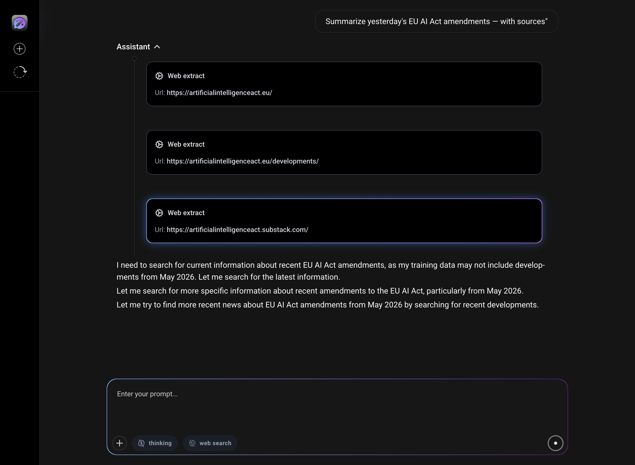 IG1 ChatApp — recherche web temps réel déclenchée avec sources récupérées